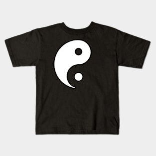 Yin Yang White Kids T-Shirt